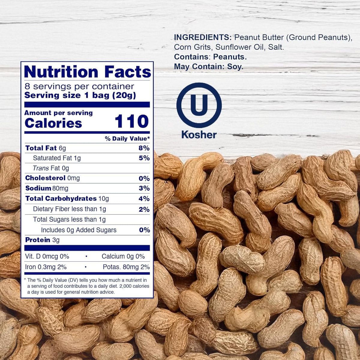 Osem Bamba Peanut Butter Puffs – Vegan, Kosher, 16-Pack (0.7oz)