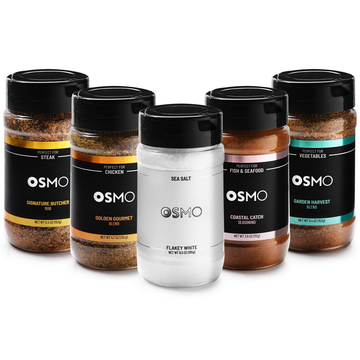 Osmo Seasonings & Sea Salt Bundle by Chef Nick DiGiovanni — Pack of 5