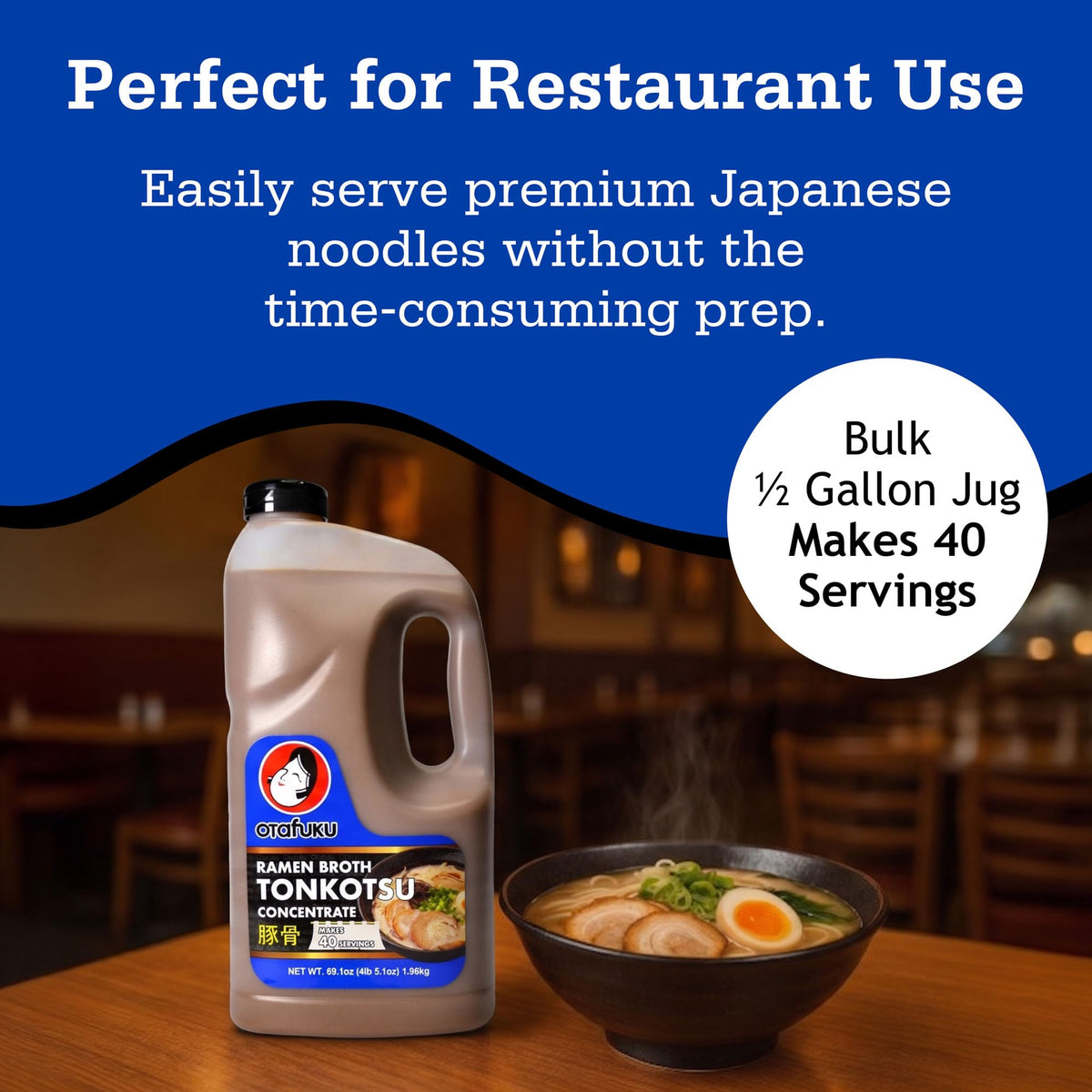 Otafuku Tonkotsu Ramen Broth Concentrate – 69.1 oz Bulk for Restaurant-Quality Pork Bone Soup Base