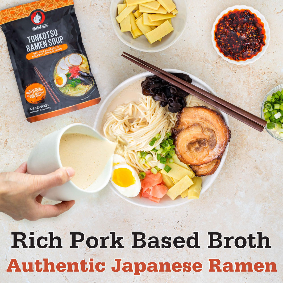 OTAFUKU Tonkotsu Ramen Broth Concentrate - Rich Pork Shoyu, 7.5oz (6 Pack)