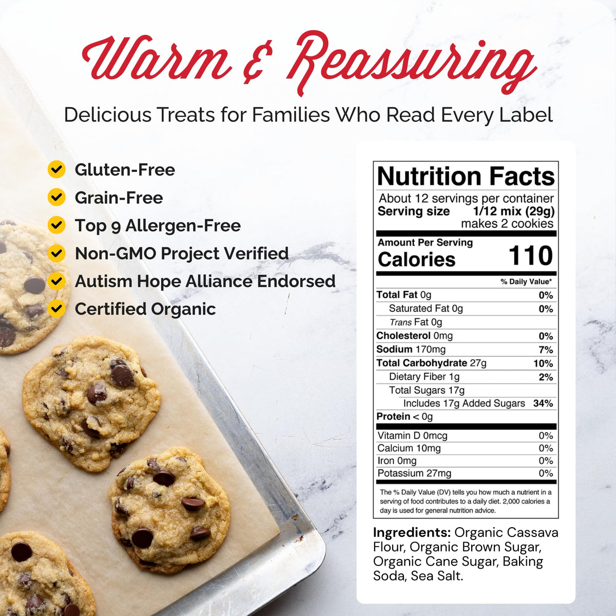 Otto's Naturals Grain-Free Ultimate Cookie Mix – 12.2 oz, 6 Pack, Top 9 Allergen-Free, Gluten Free, Vegan