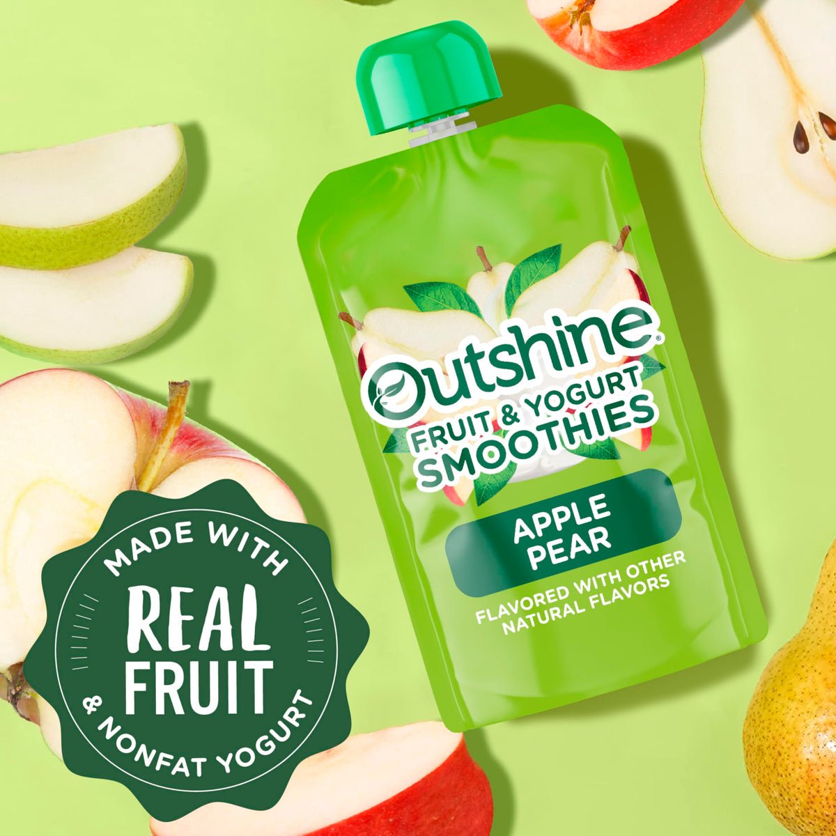 Outshine Smoothie Pear Vanilla Yogurt Pouches – 6 x 3.5 oz, Fruit & Yogurt Snack