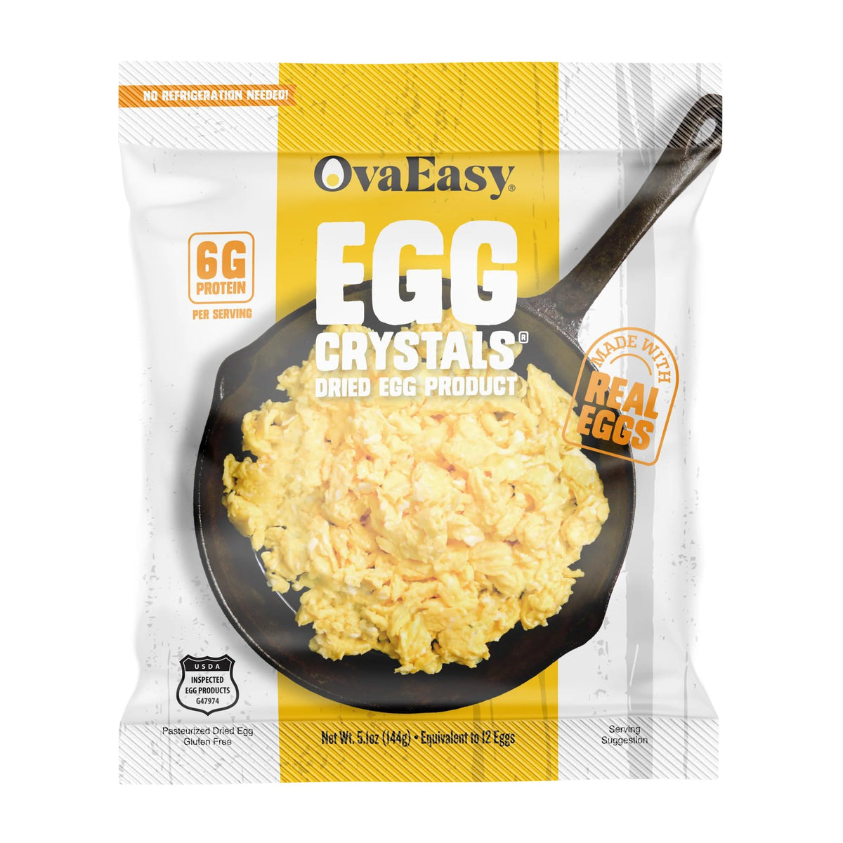 Nutriom OvaEasy Powdered Whole Eggs – 3-Pack (5.1 oz Bags)