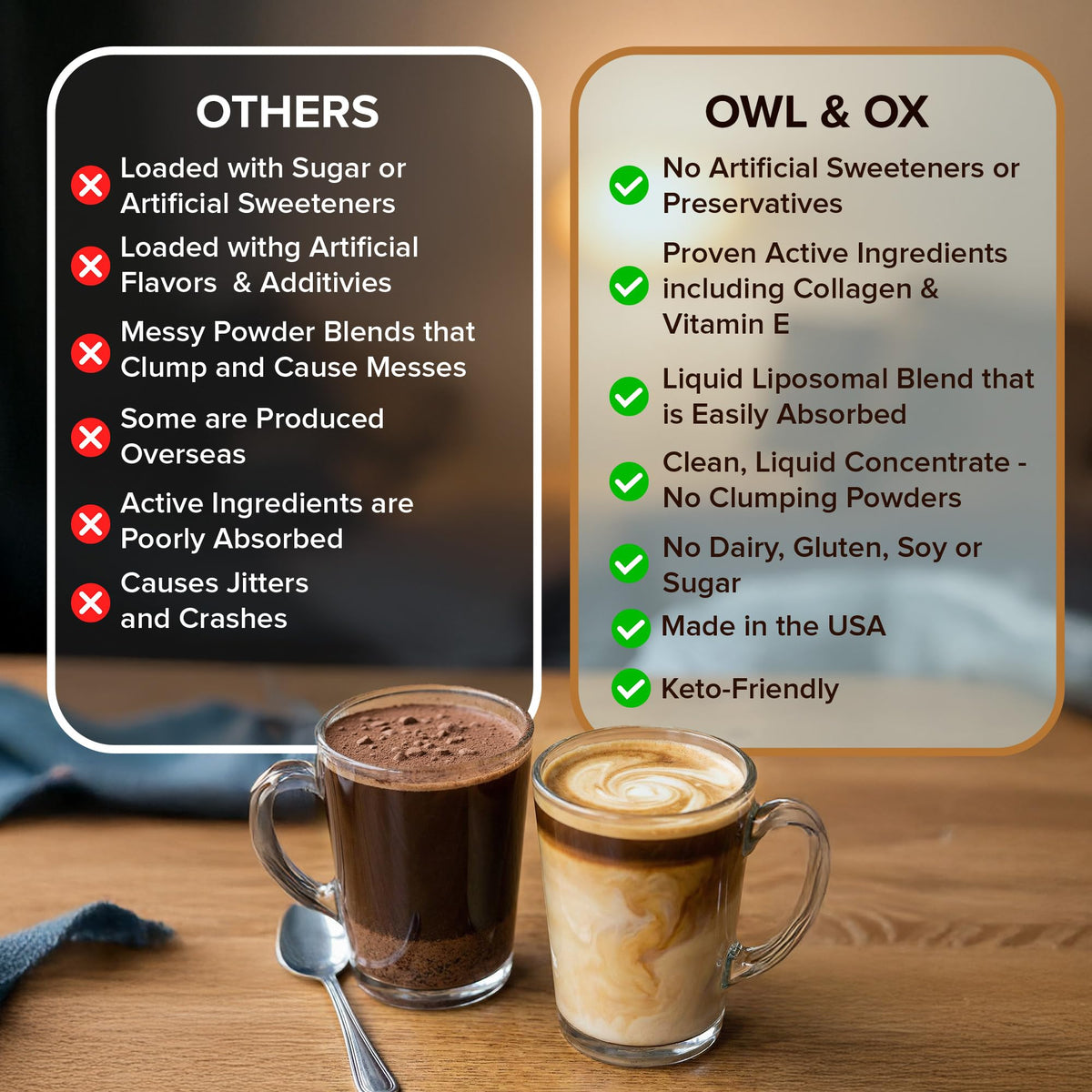 Owl & Ox Collagen Creamer for Coffee – Skin & Hair Support, Salted Caramel, 30 Servings