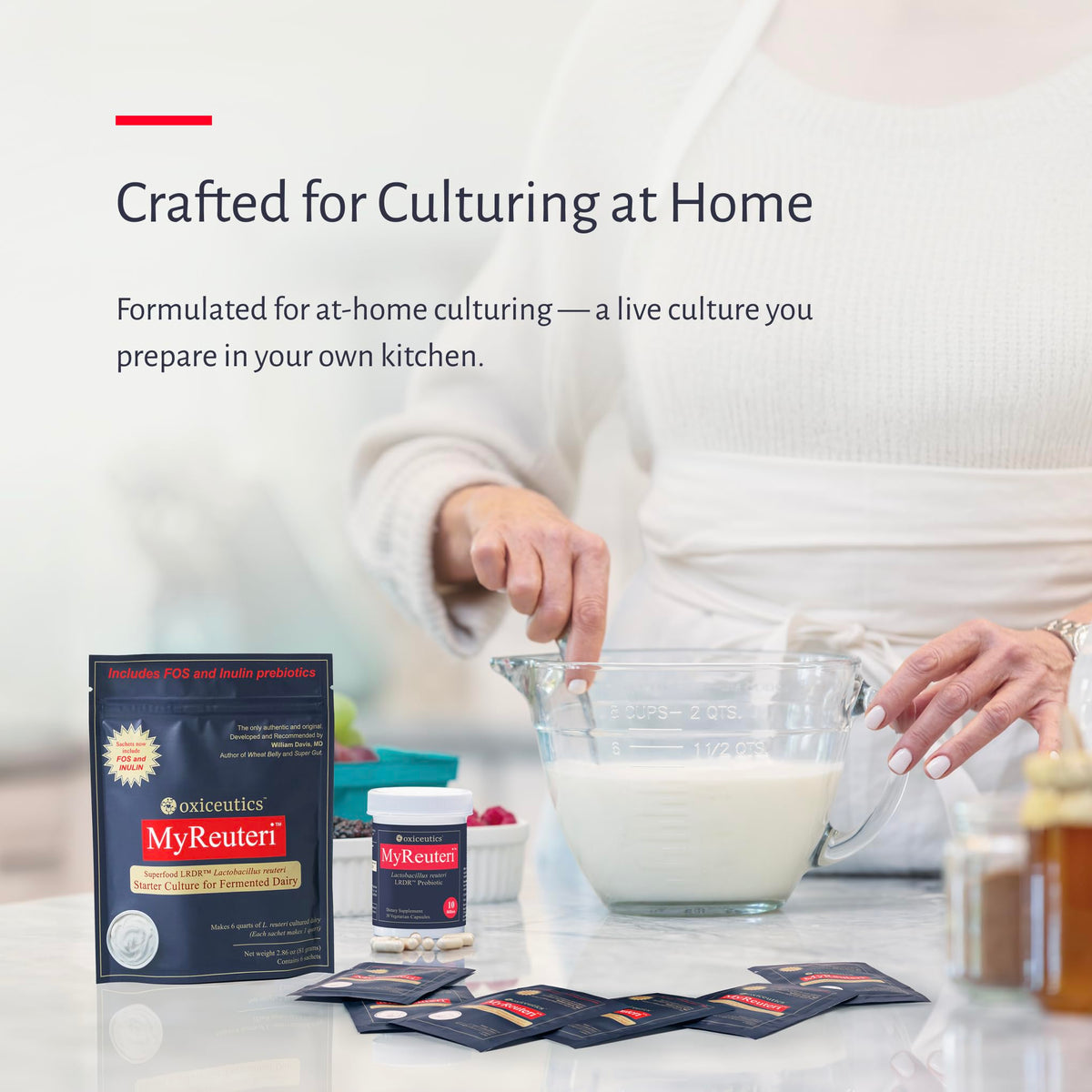 MyReuteri Complete Starter Culture – LRDR Probiotic + 13 g Prebiotic (FOS/Inulin) | Oxiceutics