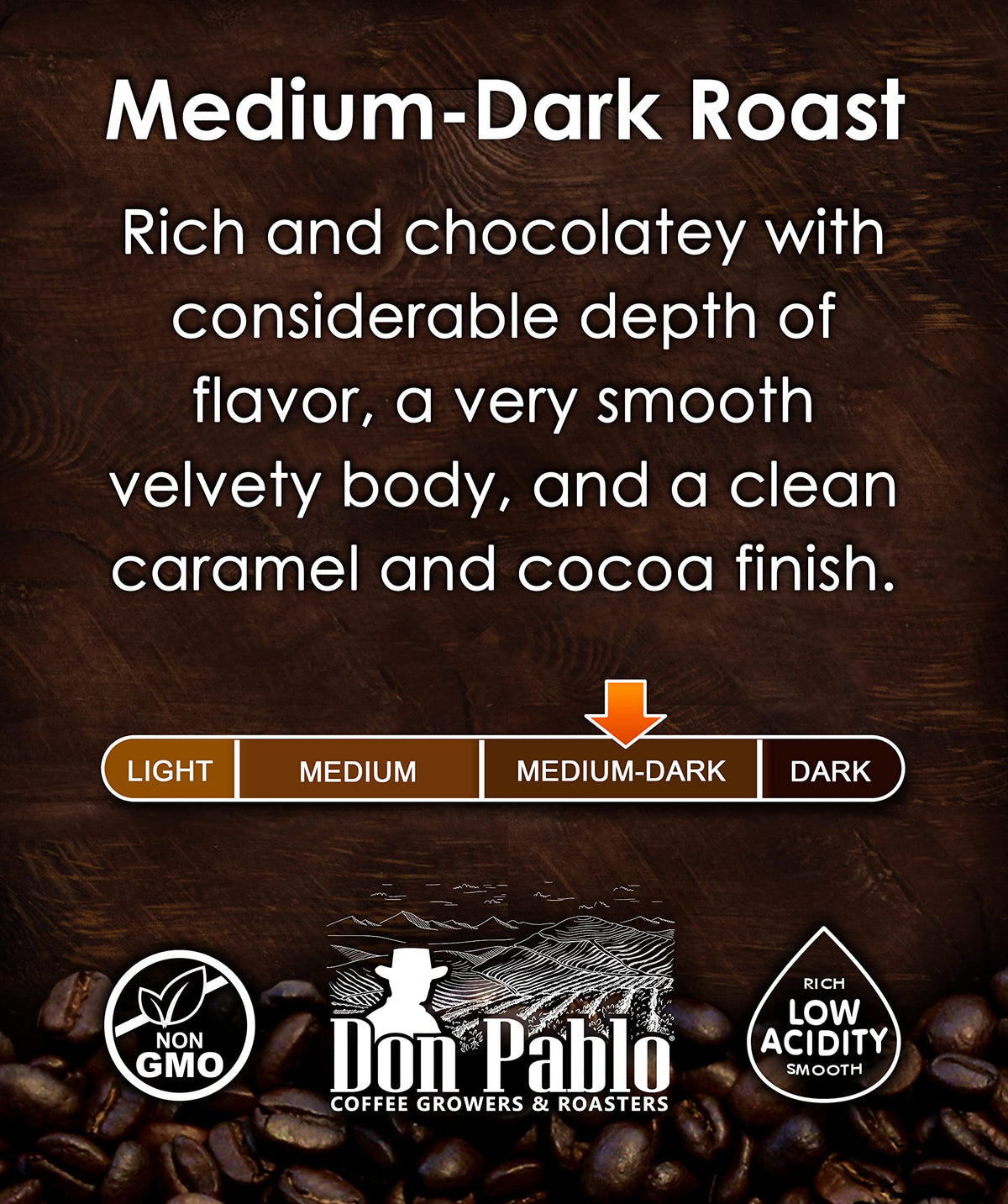 Pablo's Pride Guatemala 3 lb Whole Bean Coffee — Medium-Dark Roast, Low Acidity