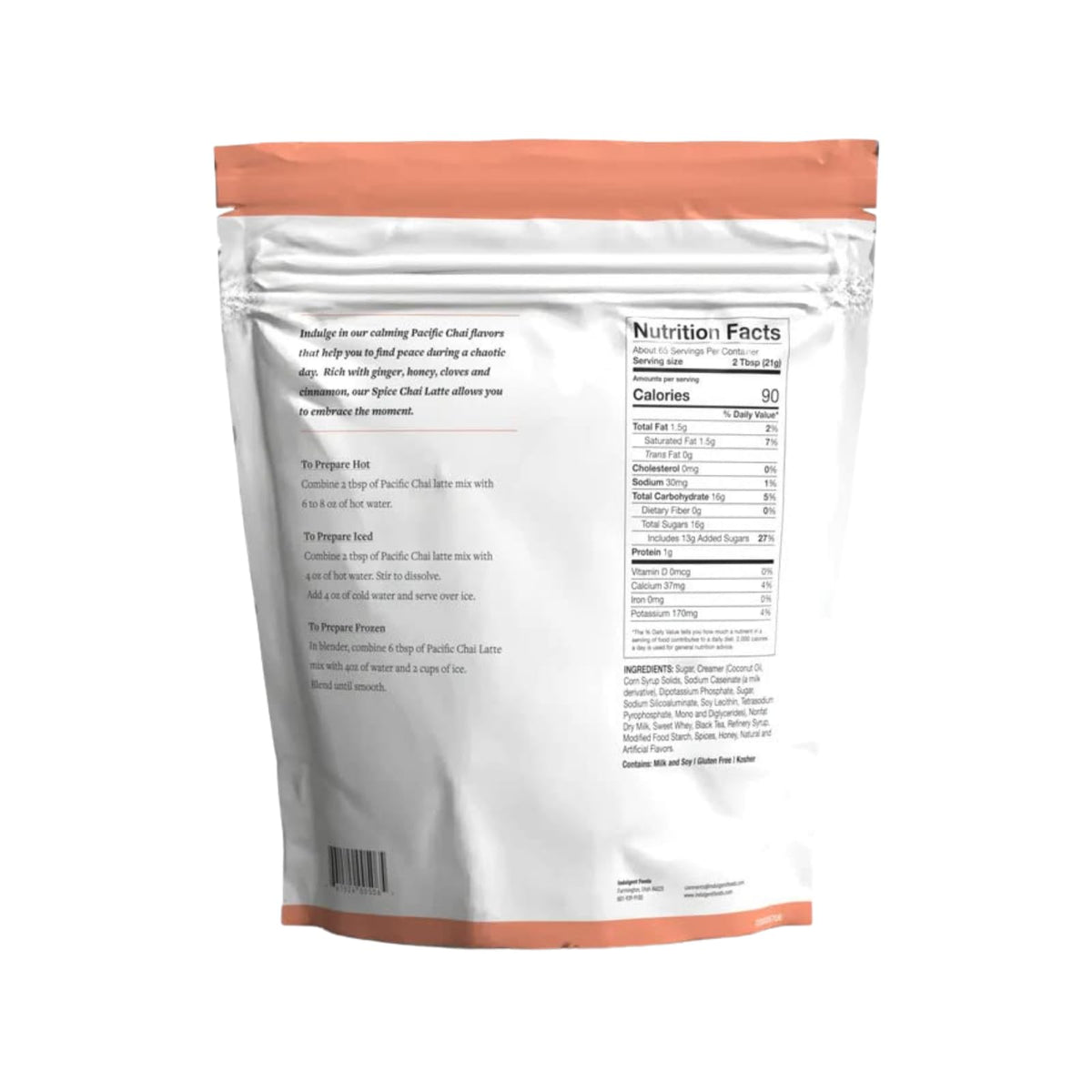 Pacific Chai Spiced Chai Latte Mix – Instant Café-Style Latte, Gluten Free