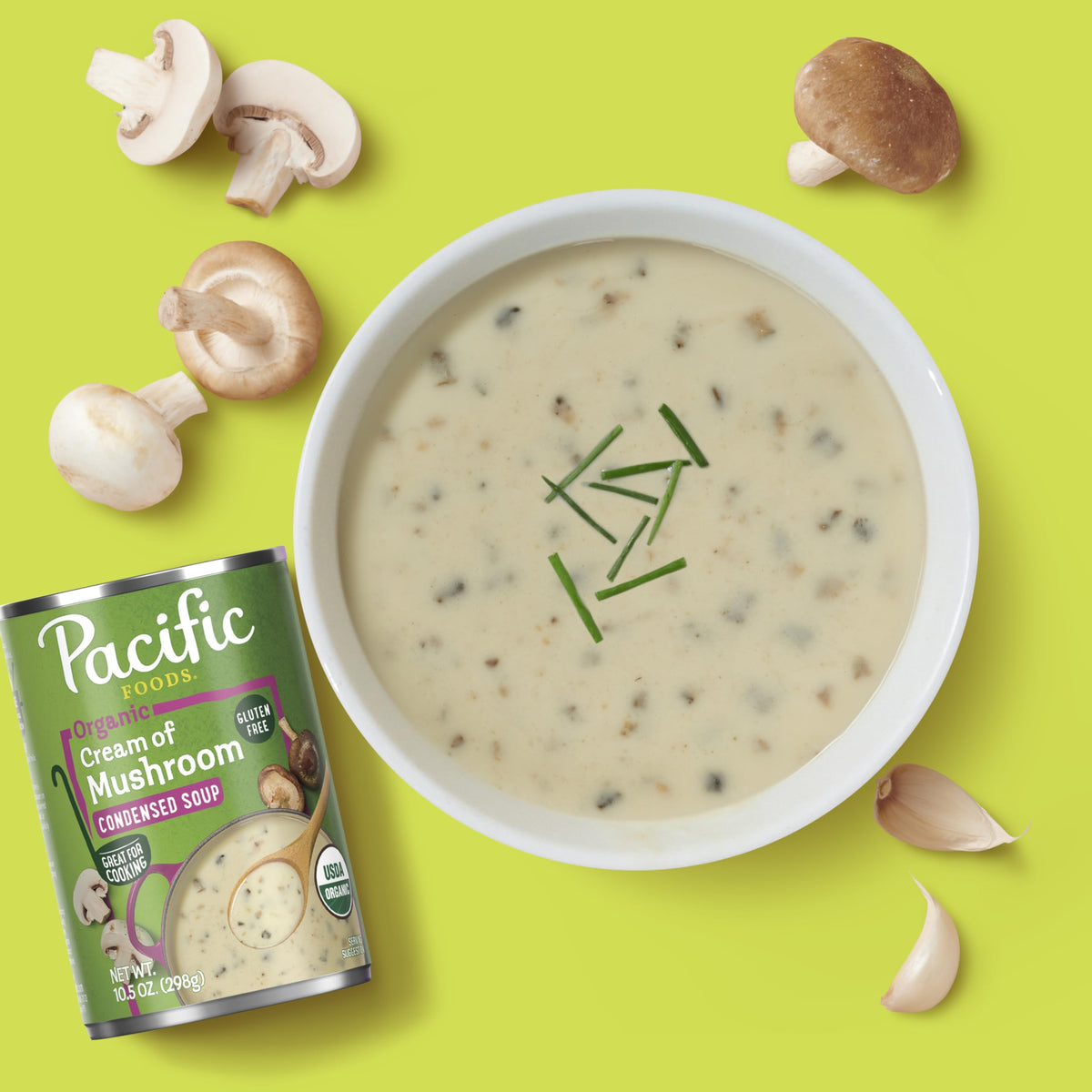 Pacific Foods Organic Cream of Mushroom Soup – 12 Pack, 10.5 oz Cans