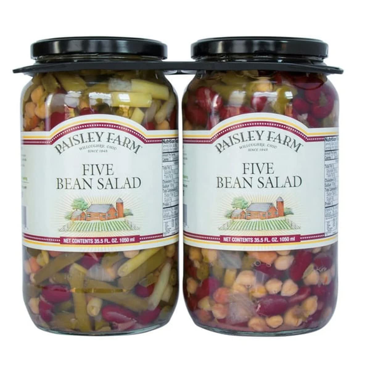 Paisley Farm 5 Bean Salad – 2 Pack (35.5 oz each) | All Natural, Protein-Ready