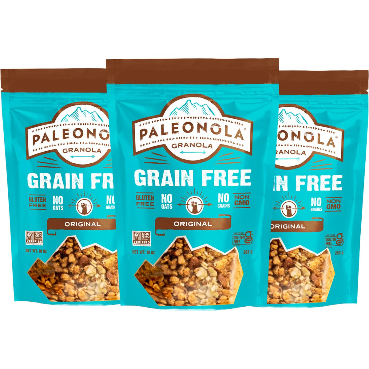 Paleonola Original Grain Free Granola – Coconut & Cranberries, Pack of 3, Gluten & Dairy Free