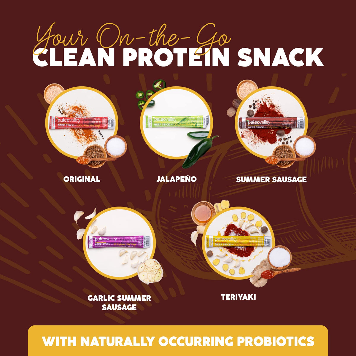 Paleovalley 100% Grass Fed Summer Sausage Beef Sticks – Gluten Free, High-Protein Keto Snack