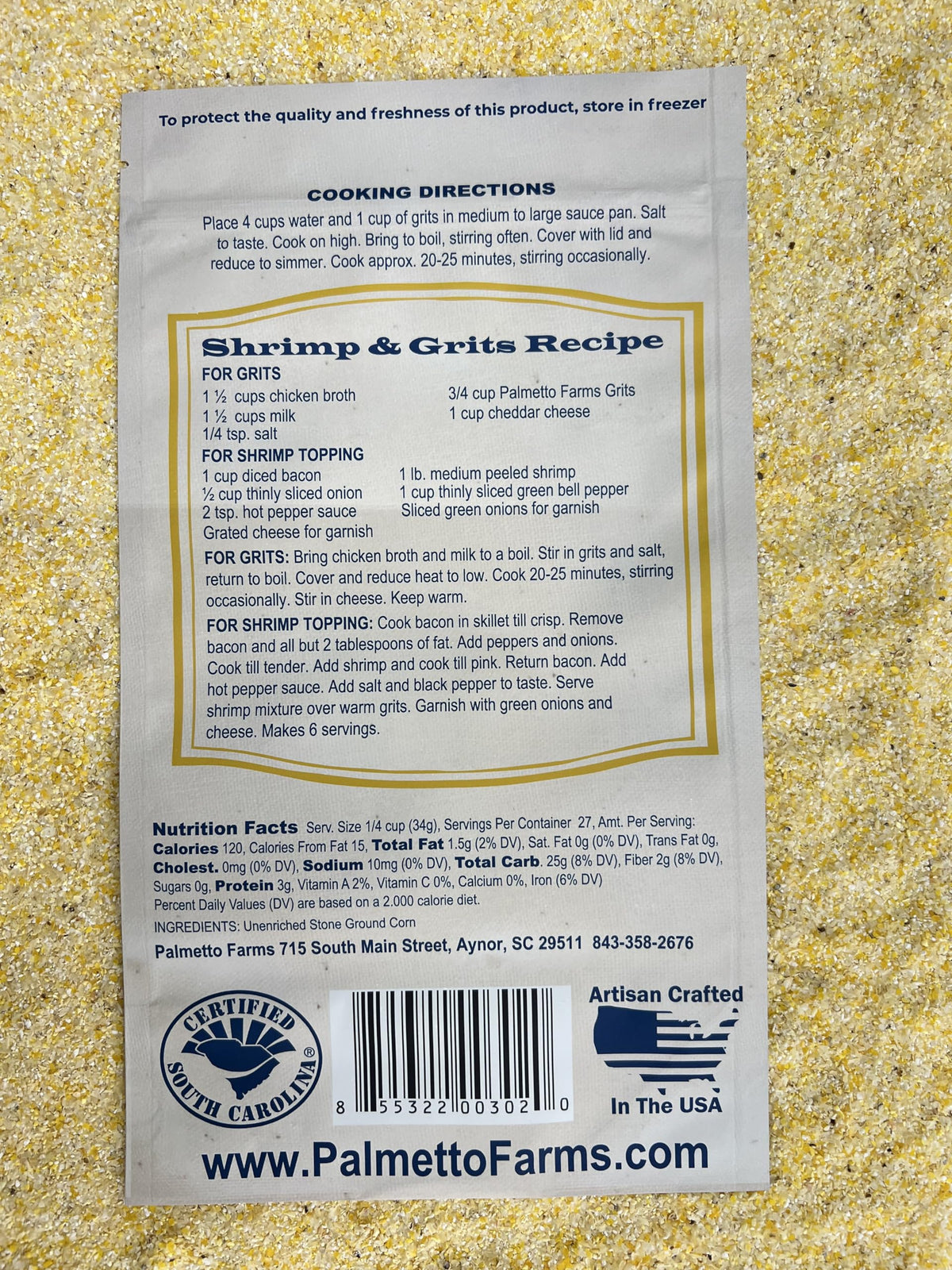 Palmetto Farms Mixed Grits 3 Pack – Stone-Ground Non-GMO Corn Grits