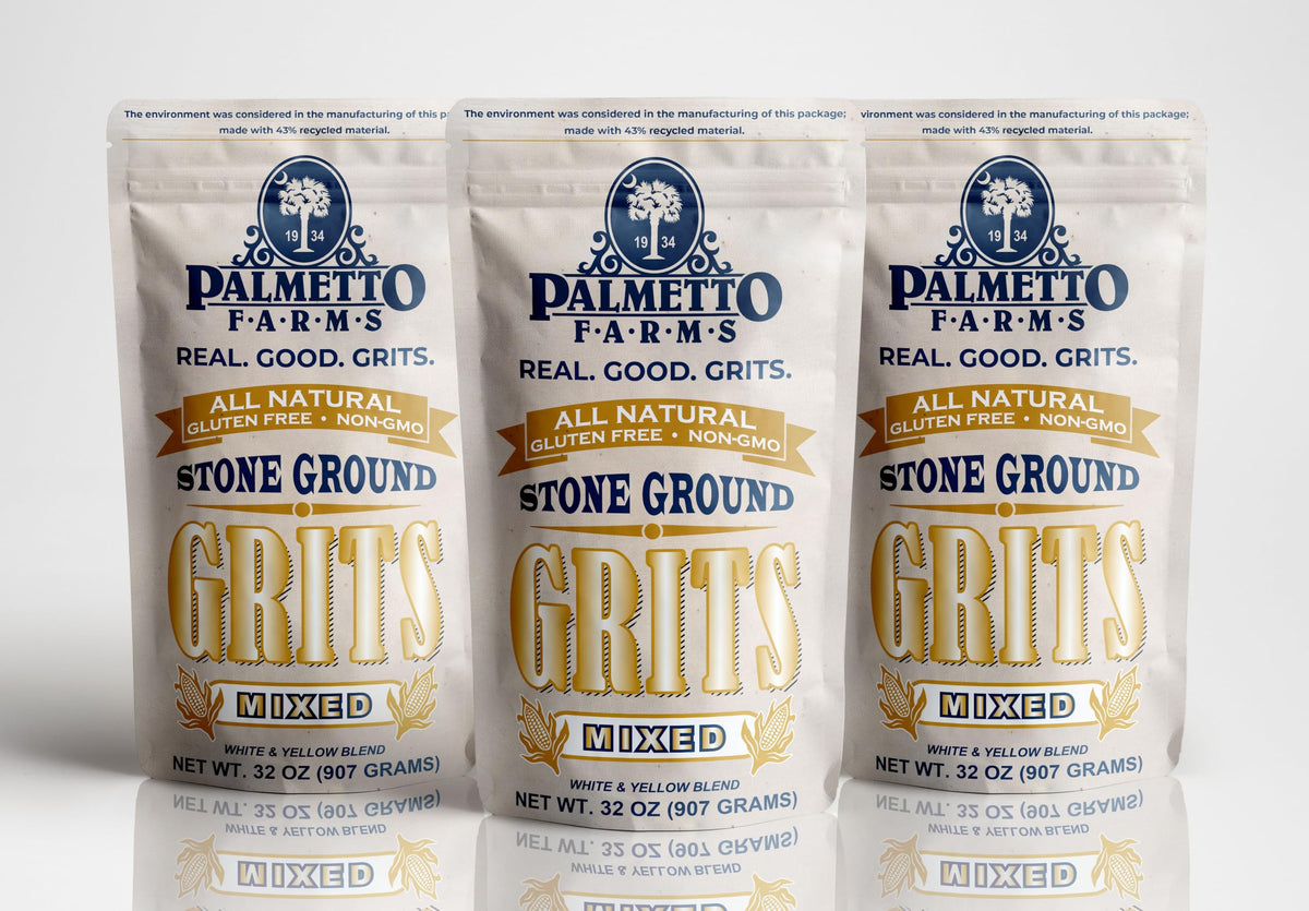 Palmetto Farms Mixed Grits 3 Pack – Stone-Ground Non-GMO Corn Grits