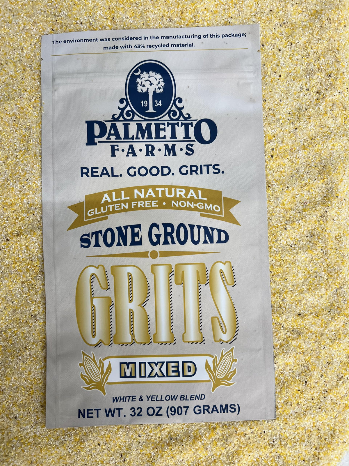 Palmetto Farms Mixed Grits 3 Pack – Stone-Ground Non-GMO Corn Grits