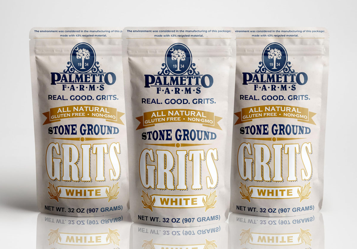 Palmetto Farms White Grits 3 Pack – Stone Ground, Non-GMO, Gluten Free