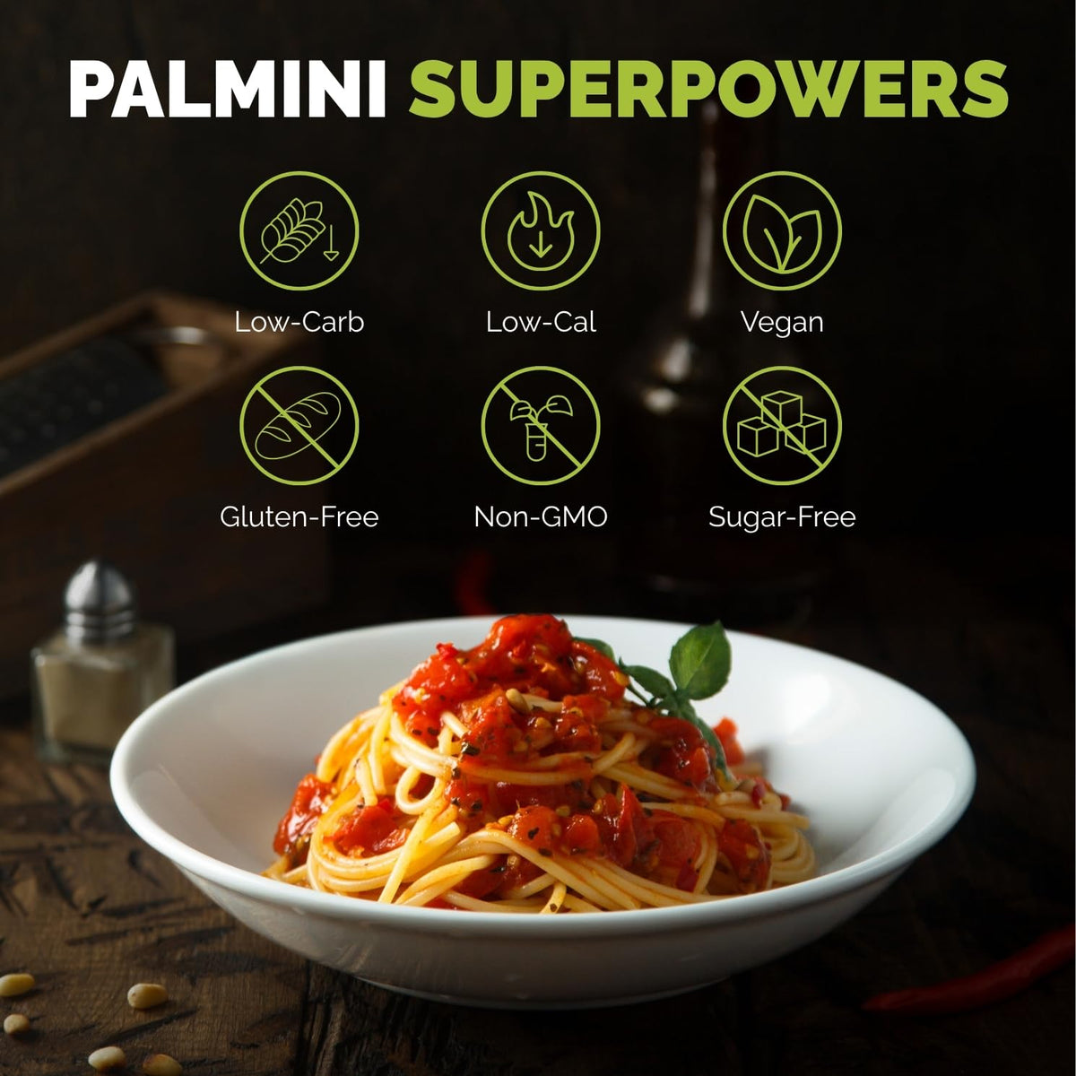Palmini Angel Hair Pasta – Low-Carb Hearts of Palm Noodles | Keto, Gluten Free, Vegan | As seen on Shark Tank | 6-Pack (14 oz)