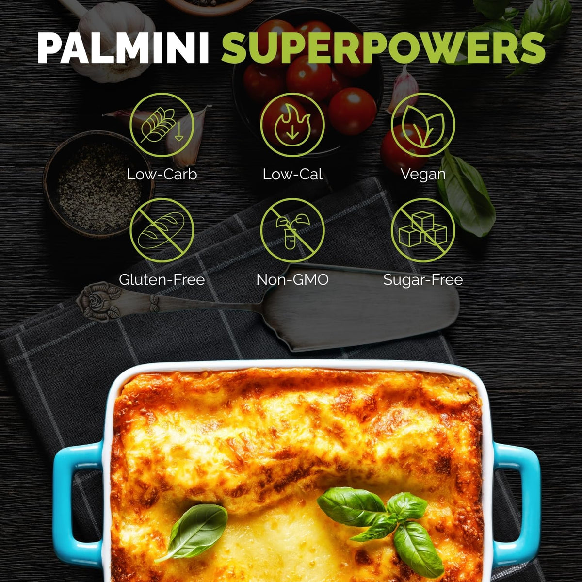 Palmini Lasagna Noodles | Low-Carb Hearts of Palm Pasta – Keto, Gluten Free, Vegan, Non-GMO | Seen on Shark Tank | 12 oz Pack of 6