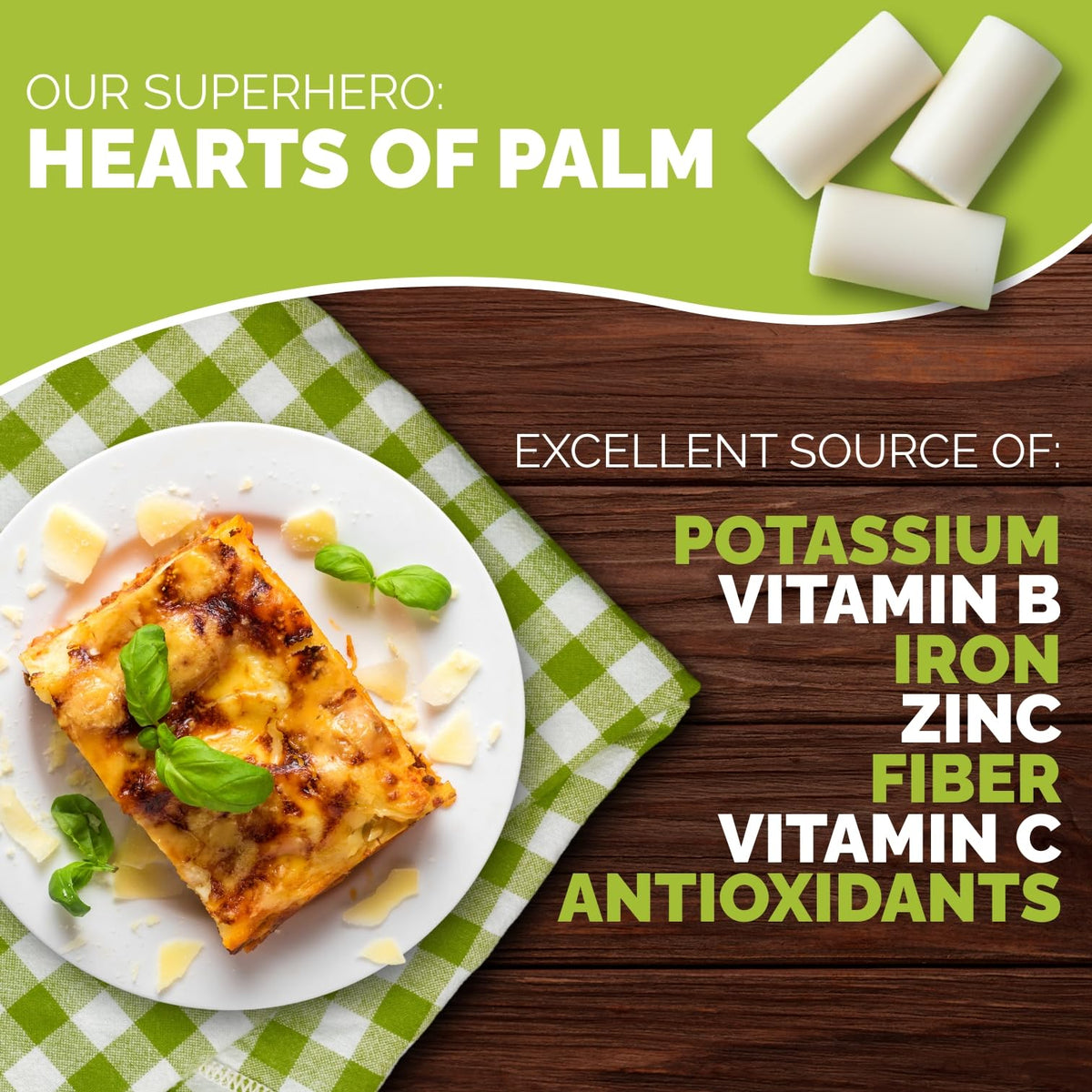 Palmini Lasagna Noodles | Low-Carb Hearts of Palm Pasta – Keto, Gluten Free, Vegan, Non-GMO | Seen on Shark Tank | 12 oz Pack of 6
