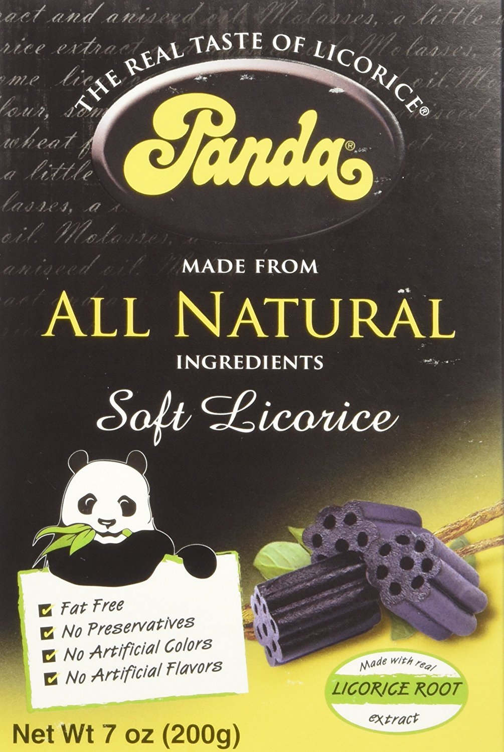 Panda Licorice Chews - 7-Oz Bags (Pack of 12) All-Natural, Kosher, Vegan