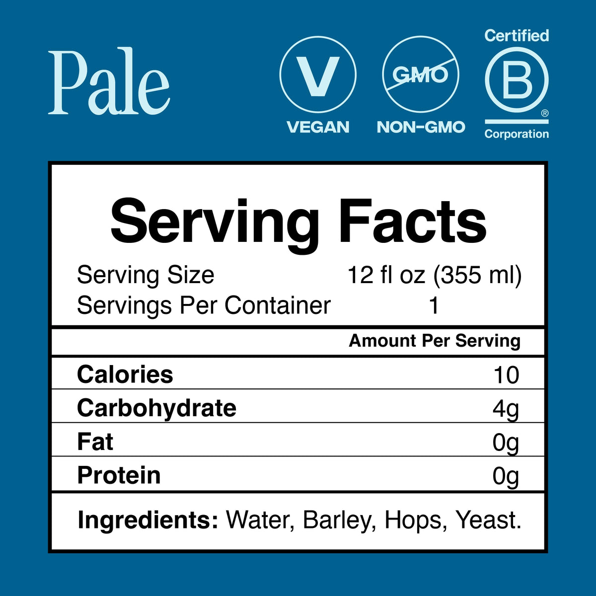 Partake Pale Ale – Non-Alcoholic Craft Beer, 12 Pack, 12 oz Cans | Low Cal, No Sugar, All Natural