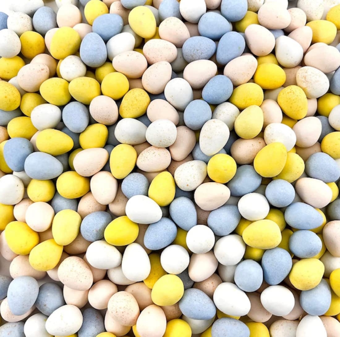 Partypom Mini Eggs Milk Chocolate Easter Candy – Bulk 24 Bags, 2.2 oz Each
