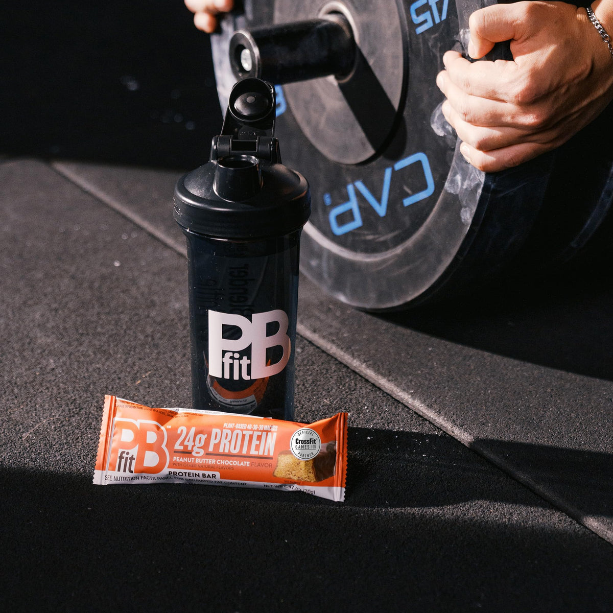 PBfit Peanut Butter Chocolate Protein Bars – 24g Plant-Based Protein, Gluten Free, 12-Pack