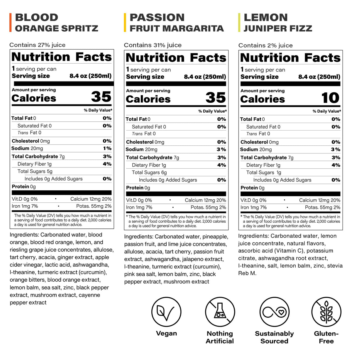 Peak Cocktails Non-Alcoholic Variety Pack – Adaptogens, Nootropics, Recovery & Sleep (8.4 oz, 12-pack)