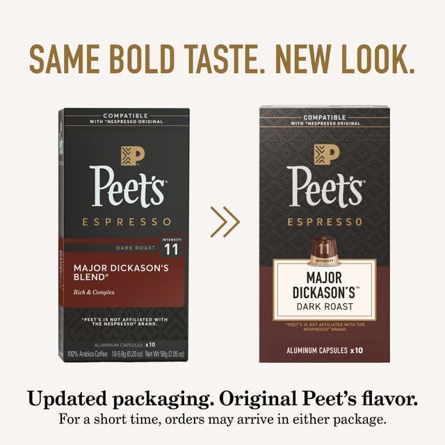 Peet's Coffee Signature Espresso Capsules Variety Pack – 40 Count