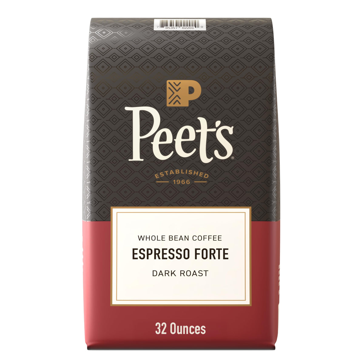 Peet's Coffee Espresso Forte Dark Roast Whole Bean Coffee – 32 oz Bag | 100% Arabica