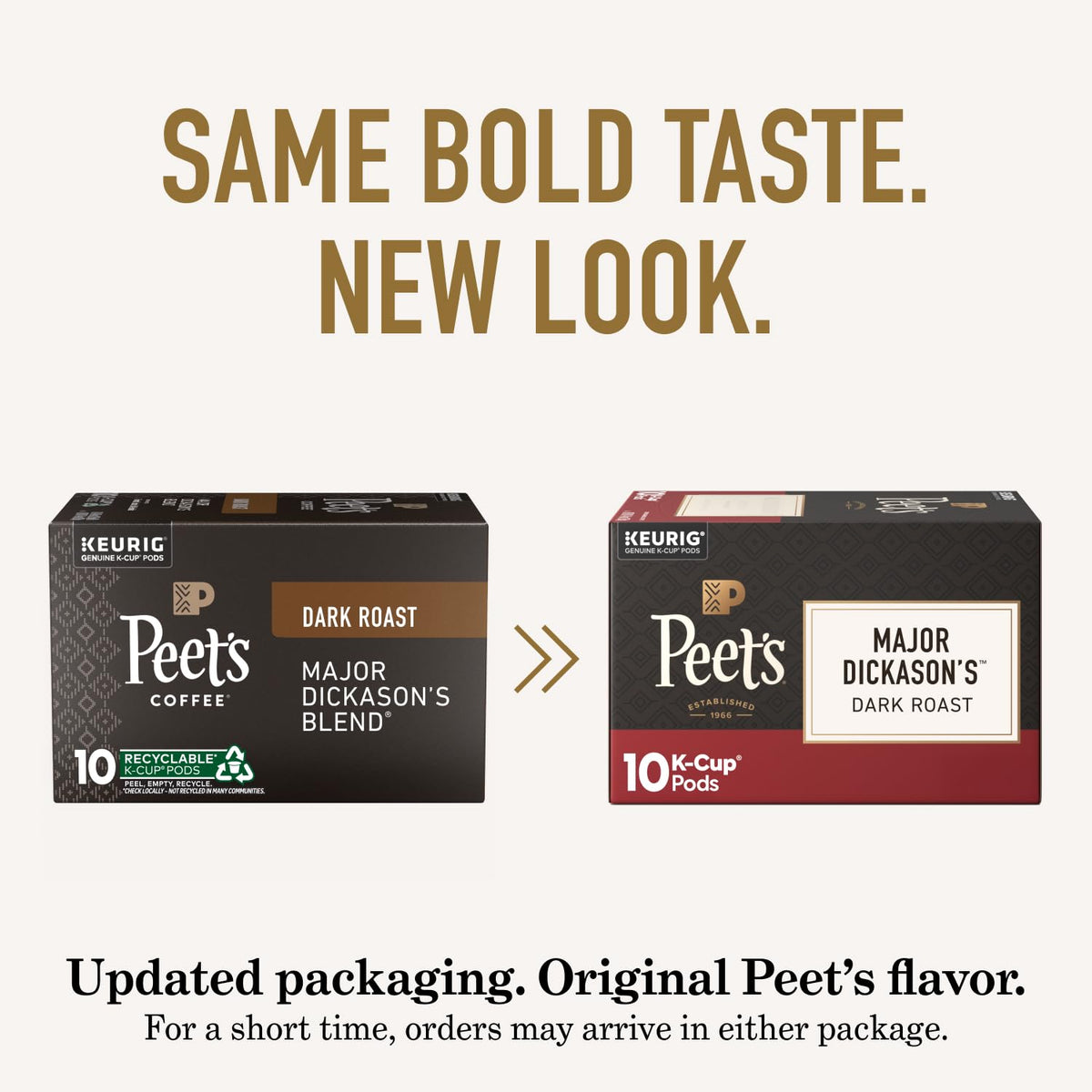 Peet's Coffee Keurig K-Cup Pods Dark Roast Variety Pack – 40 K-Cups (Major Dickason's Blend, French Roast, Organic Alma De La Tierra, House Blend)