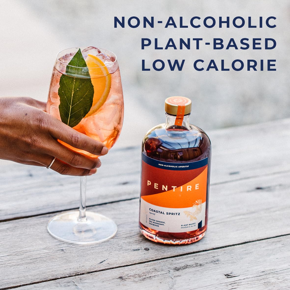 Pentire Coastal Spritz 70cl – Non-Alcoholic Botanical Aperitif with Blood Orange | No Added Sugar, Vegan