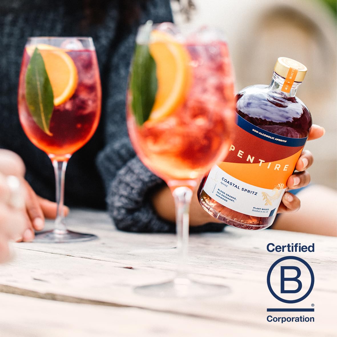 Pentire Coastal Spritz 70cl – Non-Alcoholic Botanical Aperitif with Blood Orange | No Added Sugar, Vegan
