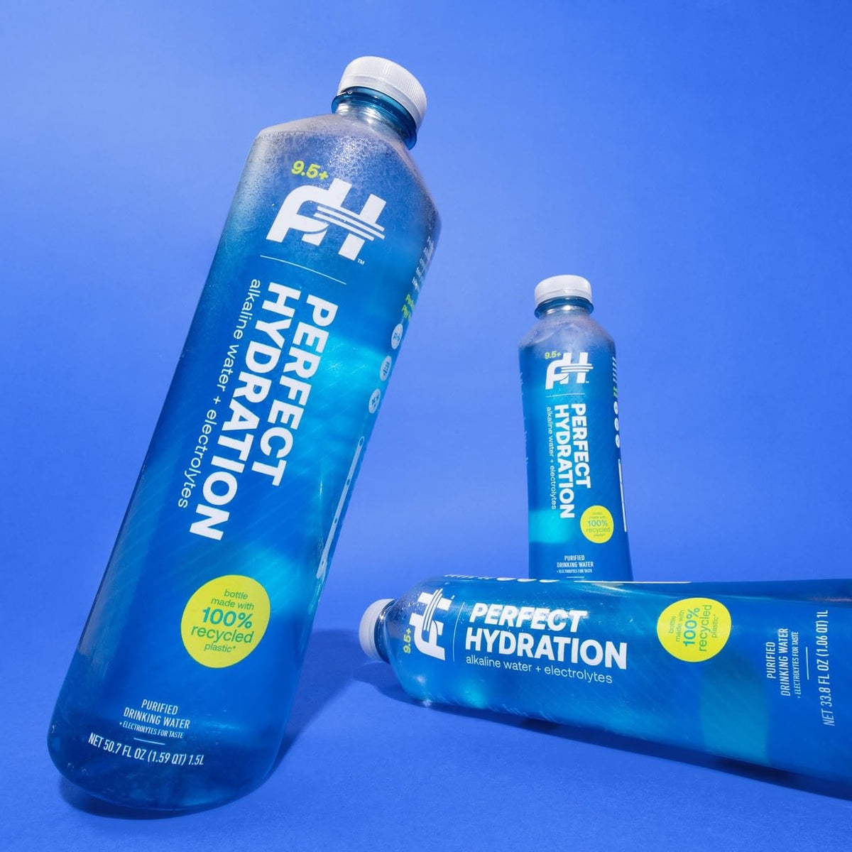 Perfect Hydration 9.5+ pH Alkaline Water – 1.5L Bottle, Case of 12 – Made in USA