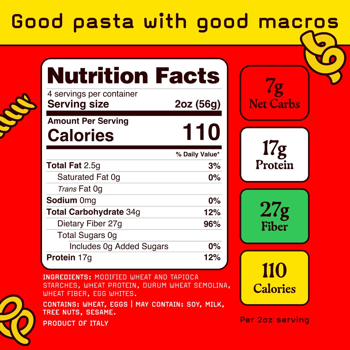 Pete’s Pasta Low Carb Penne — 17g Protein, 7g Carbs | 3-Pack 8oz
