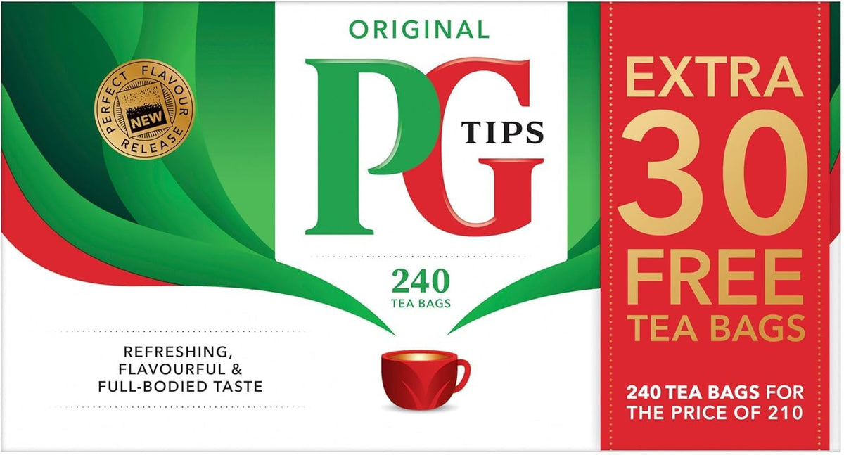 PG Tips Tea Bags, 240 Count, Pack of 2 | Classic British Black Tea