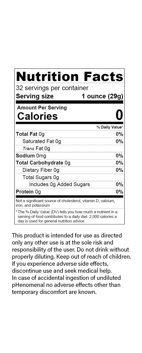 pHenomenal Water Phenomenal Alkaline Water Concentrate — Makes 8 Gallons of 11pH+ (32 oz, Tasteless)