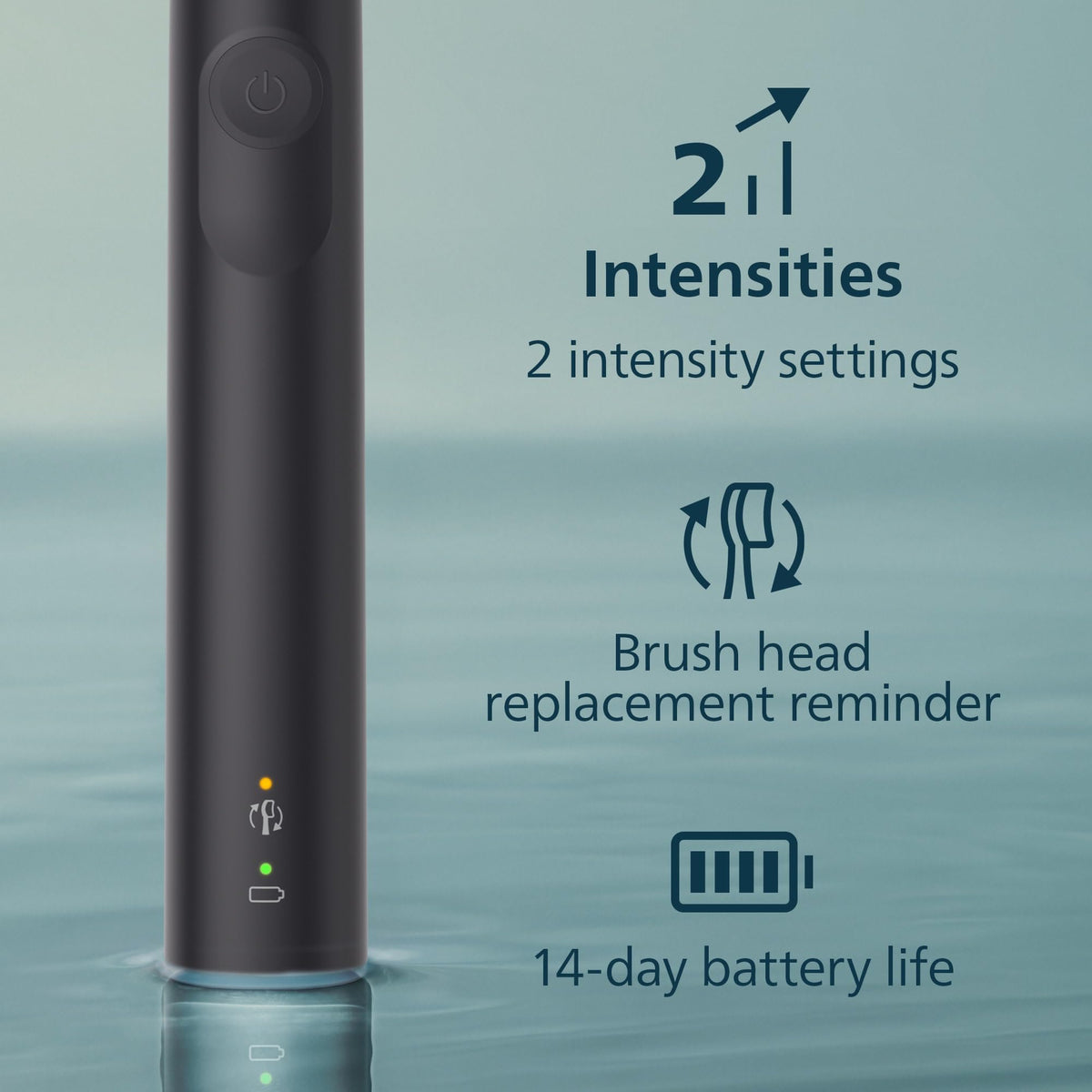 Philips Sonicare 4100 Rechargeable Electric Toothbrush, 1 Brush Head, Black
