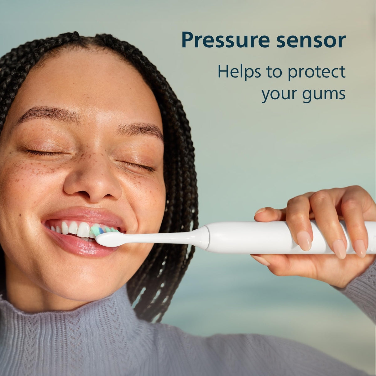 Philips Sonicare 4100 Rechargeable Electric Toothbrush, 1 Brush Head, Black