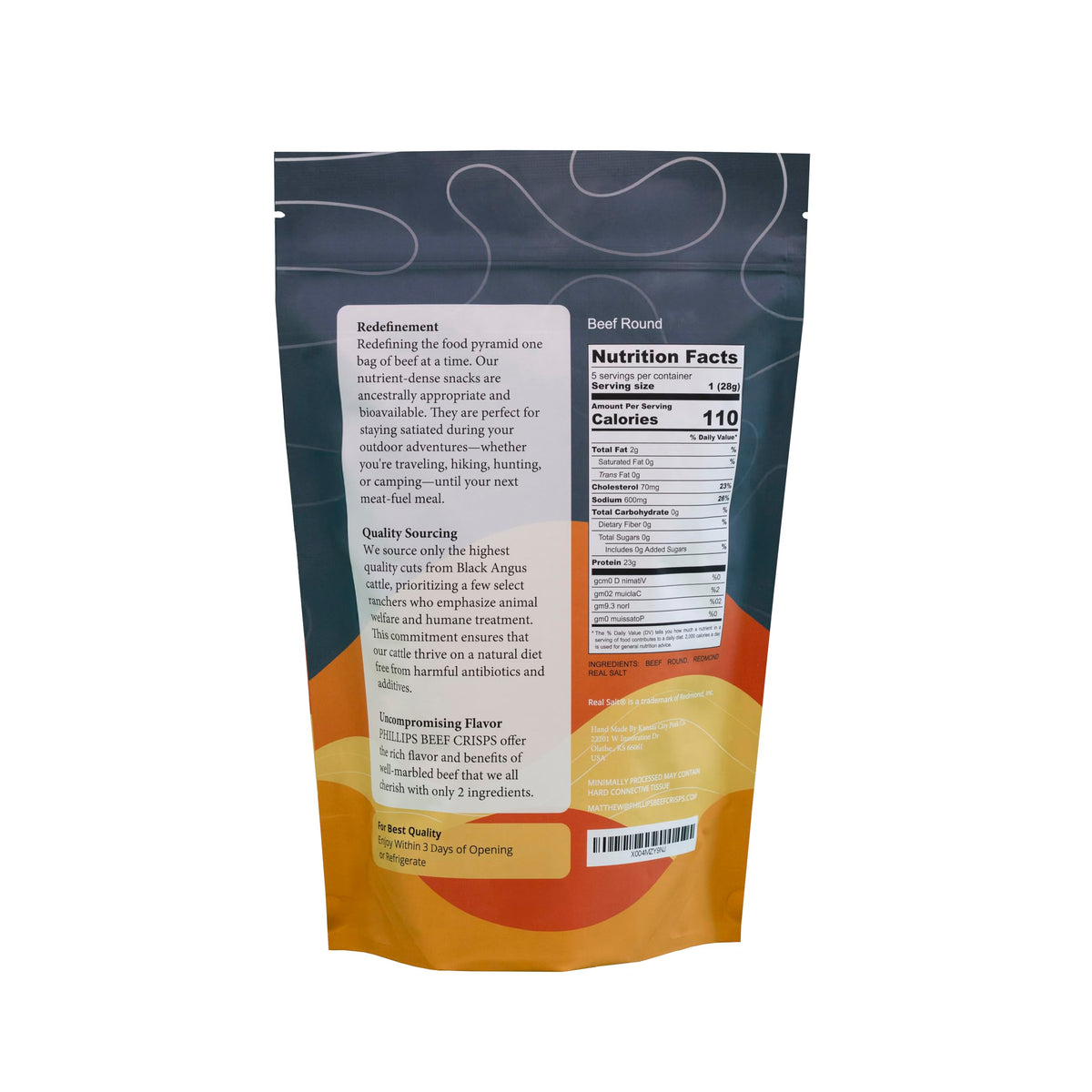 PHILLIPS BEEF CRISPS Beef Round – Lean, On-The-Go Snack