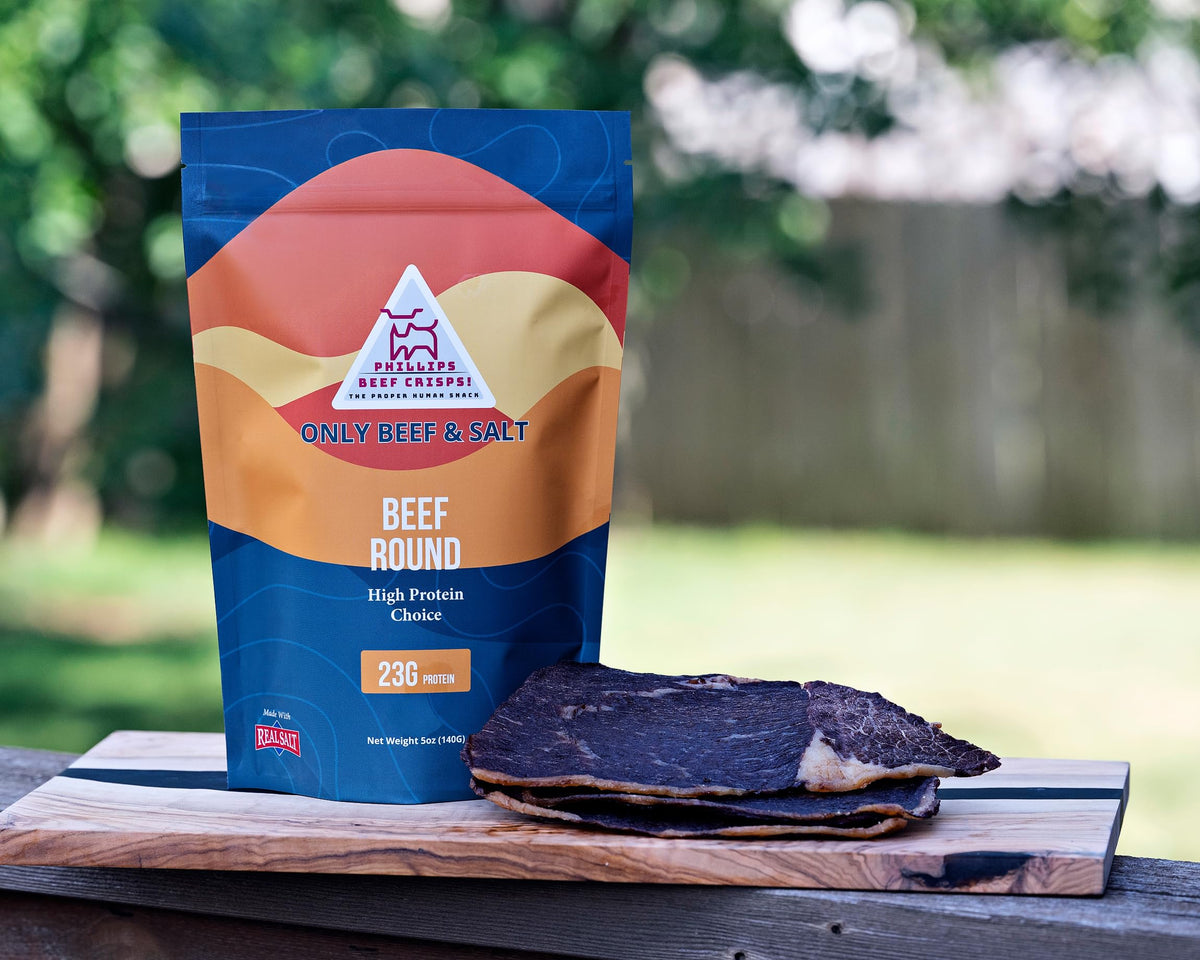 PHILLIPS BEEF CRISPS Beef Round – Lean, On-The-Go Snack