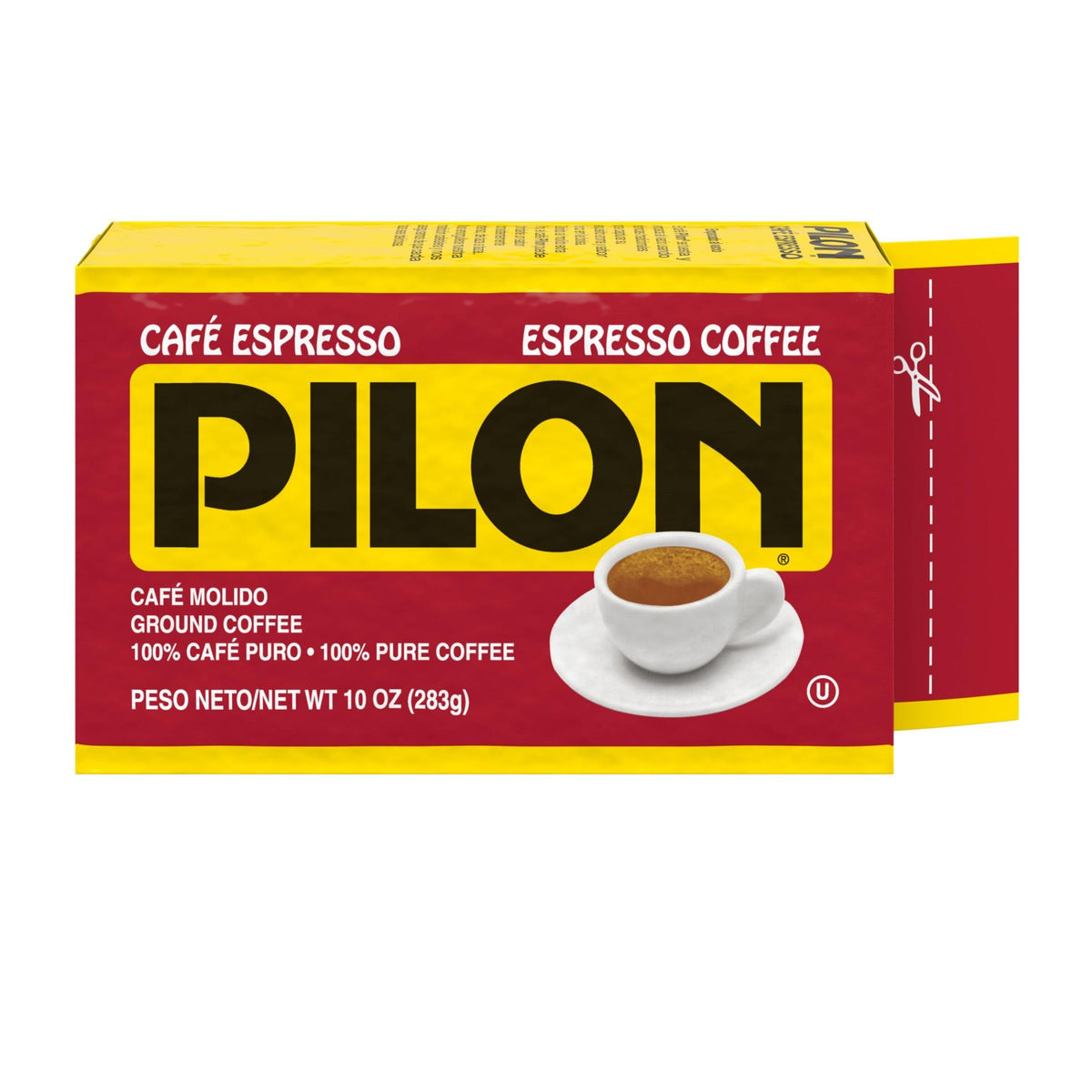 Pilon Espresso Coffee - 12 x 10oz Bricks | Dark Roast, Extra Fine Grind