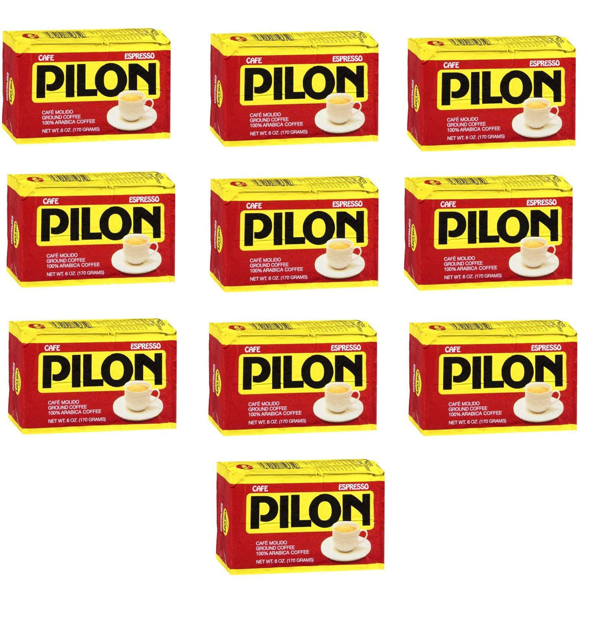Cafe Pilon 10 Pack Cuban Espresso Ground Coffee – 10 x 6 oz