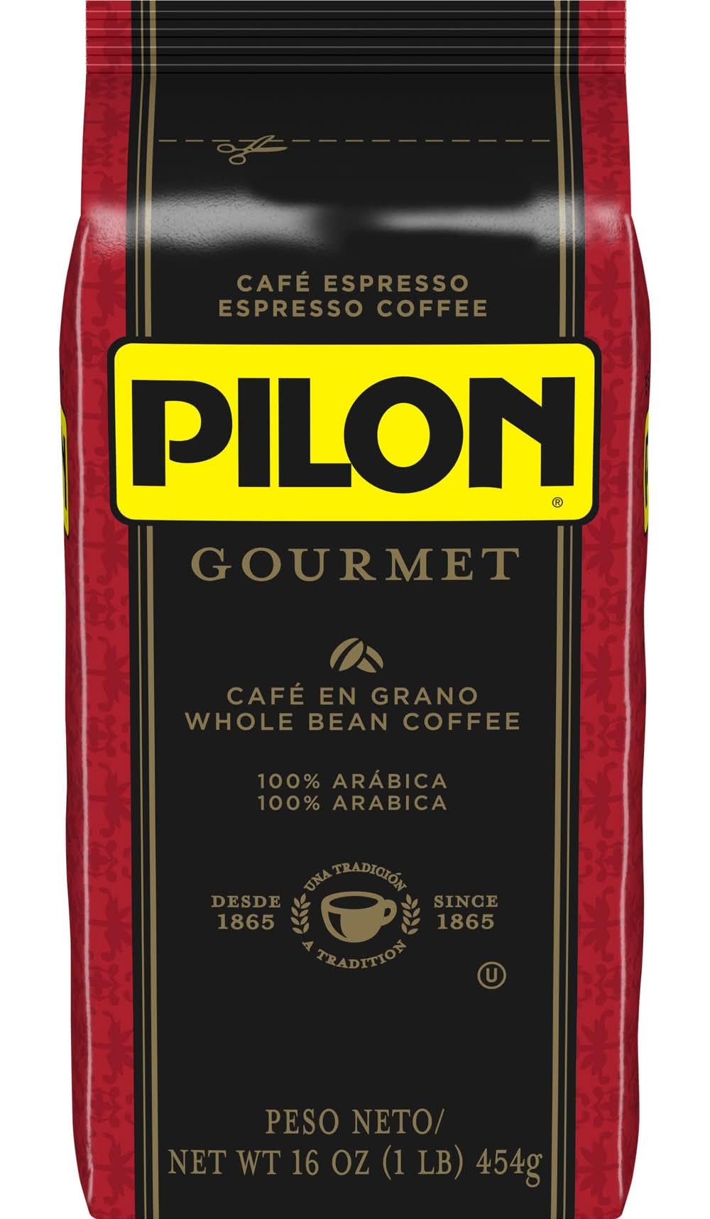 PILON Gourmet Whole Bean Restaurant Blend Espresso Coffee — 16 oz