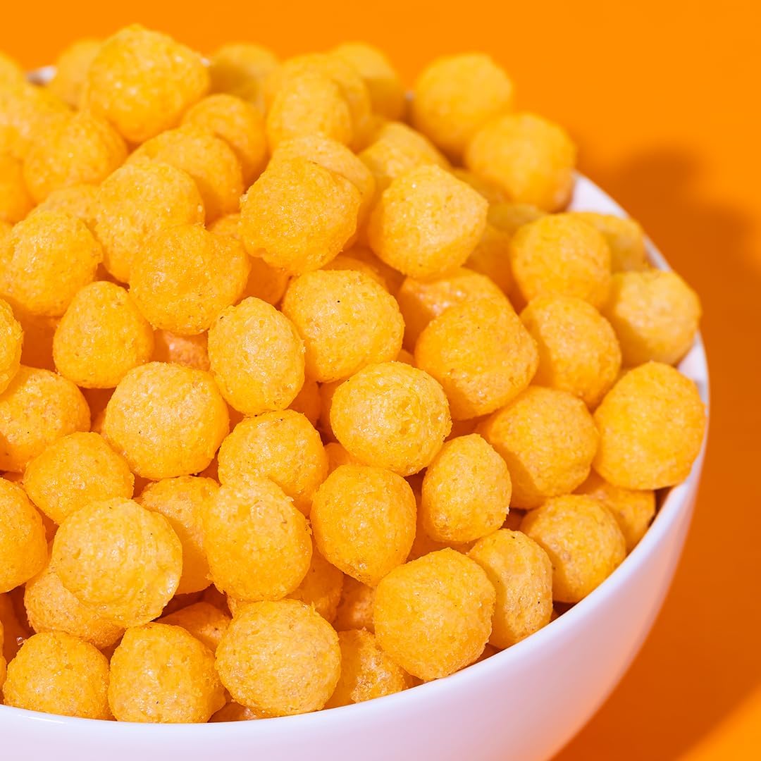 Pipcorn Heirloom Cheddar Cheese Balls – 24 Pack (Baked, Gluten Free, Non-GMO)