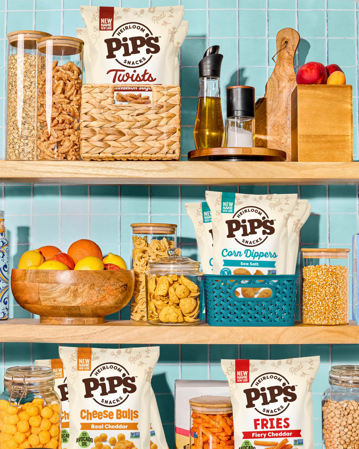 Pip's Heirloom Sea Salt Mini Popcorn – 24 Pack, 1 oz Bags | Gluten Free, Non-GMO, Vegan