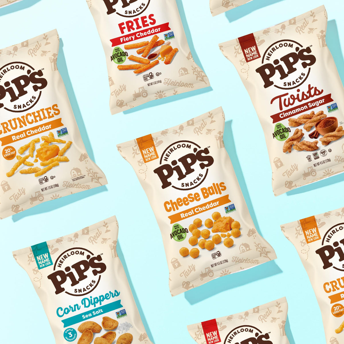 Pip's Heirloom Sea Salt Mini Popcorn – 24 Pack, 1 oz Bags | Gluten Free, Non-GMO, Vegan