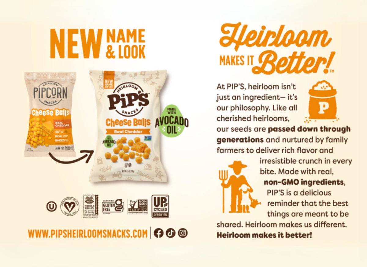 Pip's Heirloom Truffle Mini Popcorn – 1 oz Bags (24 Pack) | Real Black Truffle & Avocado Oil