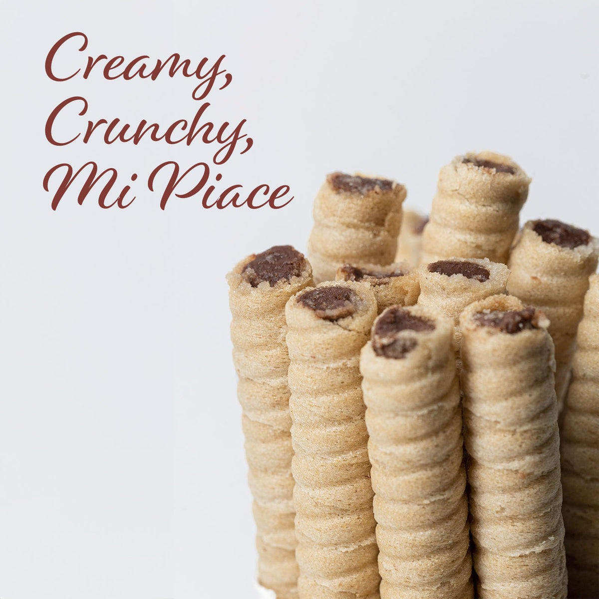 Pirucream Rolled Wafers with Chocolate Hazelnut — Organic 100% Cocoa, No Trans Fat, Palm Oil Free, 3-Pack Tin (300 g each)