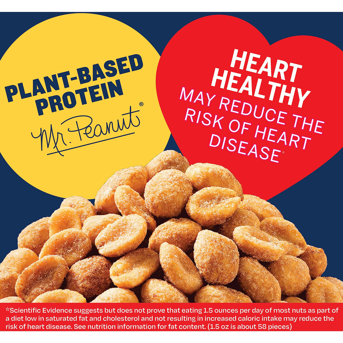 PLANTERS Honey Roasted Peanuts (2.16 lb Container) 6PK | Kosher, Trans Fat Free