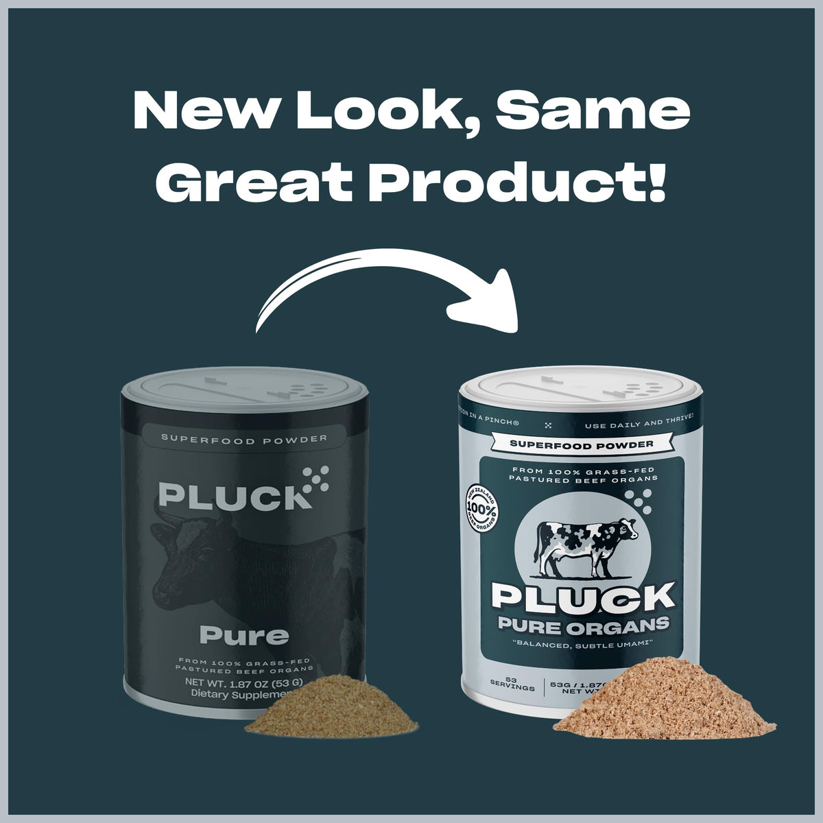 Pluck Pure Beef Organs Powder – 100% Grass-Fed Liver, Kidney, Heart, Spleen & Pancreas | 53 Servings | As Seen on ABC’s Shark Tank